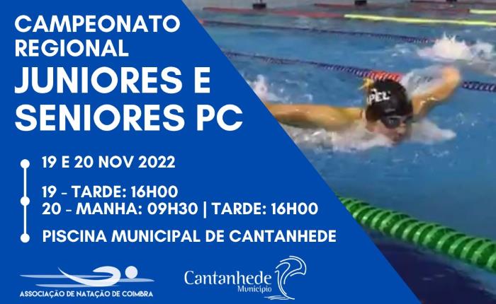 Piscinas Municipais recebem o Campeonato Regional de Juniores e Seniores de Piscina Curta